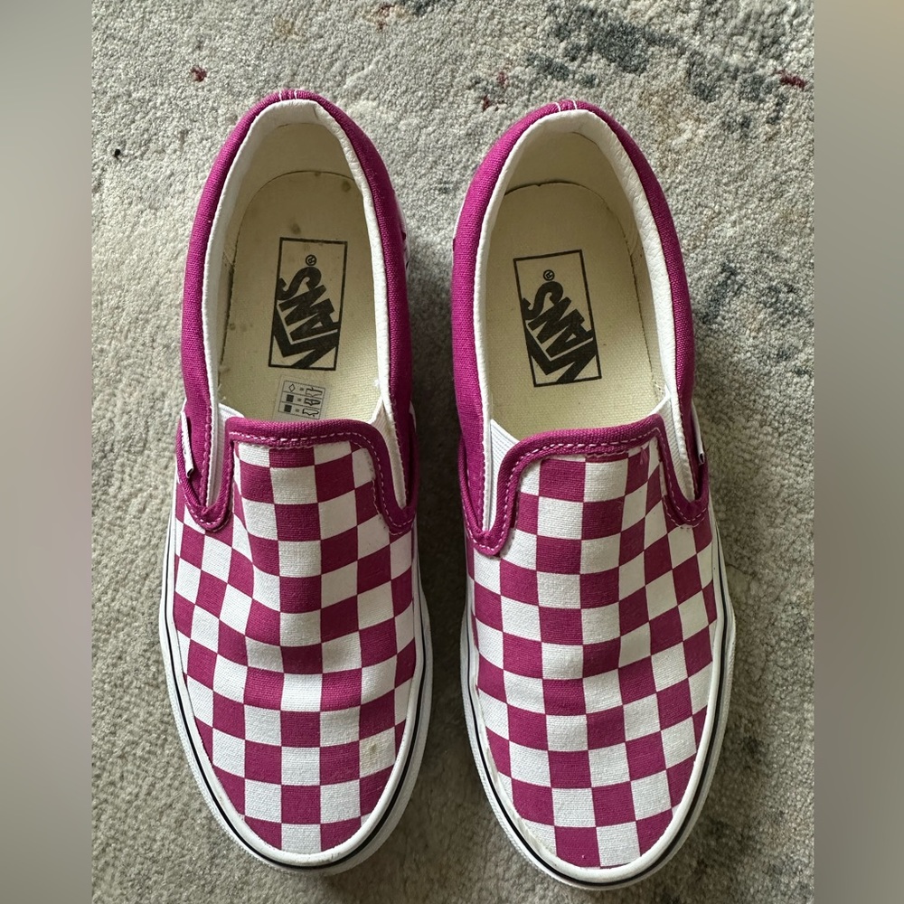 Checkered Slip On Vans